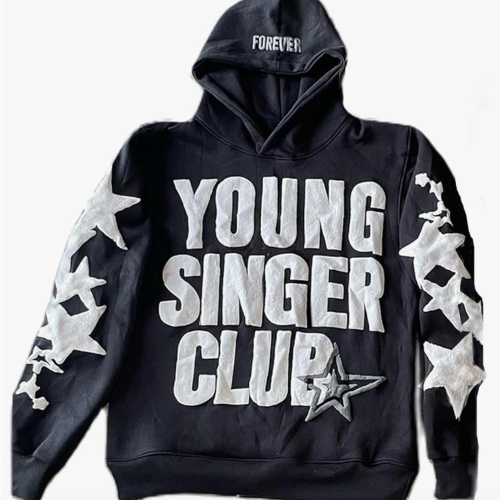 Forever 21 Black Hoodie Young Singer Club